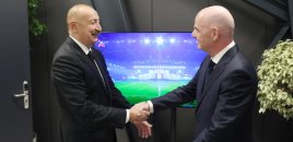 İnfantino FIFA U-15-in təşkilinə görə Prezident İlham Əliyevə təşəkkür edib