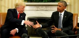 Obama Trampın Ağ Evini Səddam Hüseynin restoranına bənzədib