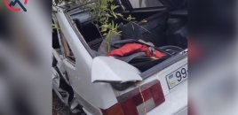 Ağcabədidə maşın dirəyə çırpıldı - 2-si uşaq olmaqla 4 nəfər yaralandı