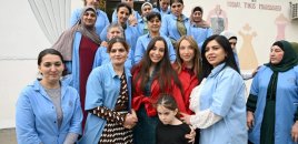 Leyla Əliyeva Şamaxıda sosial tikiş müəssisəsinin fəaliyyəti ilə tanış olub