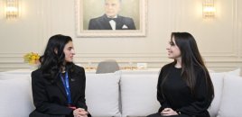 Leyla Əliyeva Dünya Turizm Təşkilatının Baş katibi ilə görüşüb - FOTOLAR