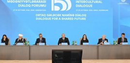 İlham Əliyev VII Ümumdünya Mədəniyyətlərarası Dialoq Forumunun açılışında çıxış edib