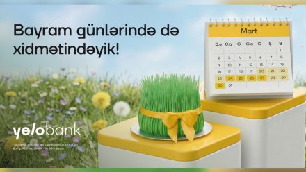 “Yelo Bank” bayram günlərində xidmətində olacaq