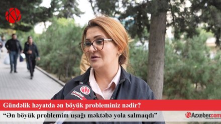 Gündəlik həyatda ən böyük probleminiz nədir? – VİDEOSORĞU