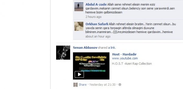 17 yaşlı Sənan özünü öldürməmişdən öncə "facebook"una nə yazmışdı? (FOTO)