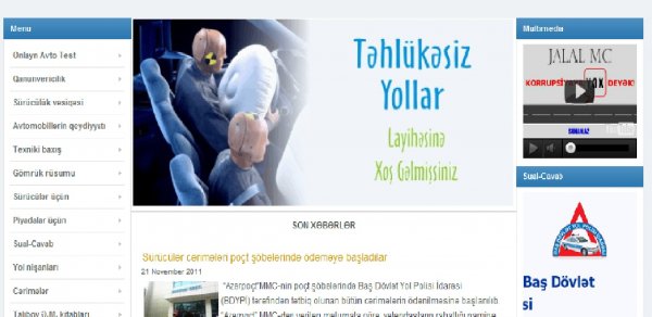 Yol hərəkəti qaydaları ilə bağlı yeni portal yaradıldı -SÜKAN.AZ