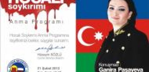 Qənirə Paşayeva Adanada Xocalını yad edəcək