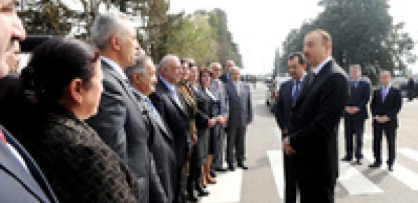 Prezident İlham Əliyev yol açılışında iştirak etdi - FOTOLAR