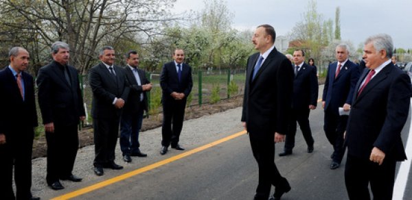 İlham Əliyev yol açılışında iştirak etdi - FOTOLAR