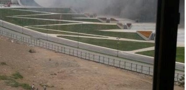 Heydər Əliyev Mərkəzində başlamış yanğın daha da güclənməyə başlayıb