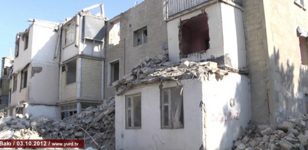 Bakıda daha 2 bina sökülür - ŞƏRHSİZ VİDEO