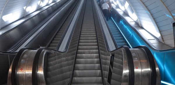 Bakı metrosunda unikal eskalator
