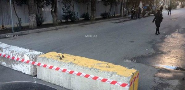 Bakıda daha bir küçə bağlandı - FOTOLAR