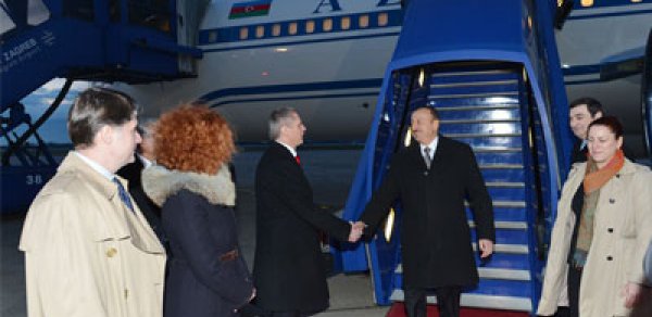 Prezident İlham Əliyevin Xorvatiyaya səfəri başlayıb - FOTOLAR
