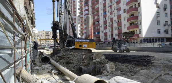 Bakıda yeni metro stansiyası tikilir - FOTOLAR 