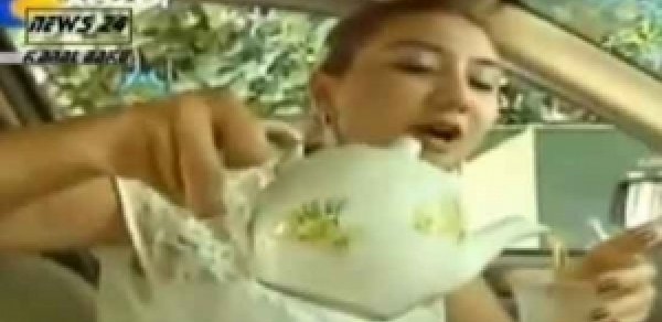 Bakıdakı taksi çayxana oldu -  VİDEO 