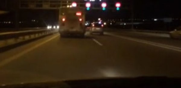 Bakıda sərnişin avtobusundan ölüm saçan sürət -  VIDEO