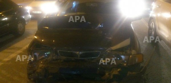 Bakıda sənədsiz sürücü qəza törətdi -  FOTOLAR 