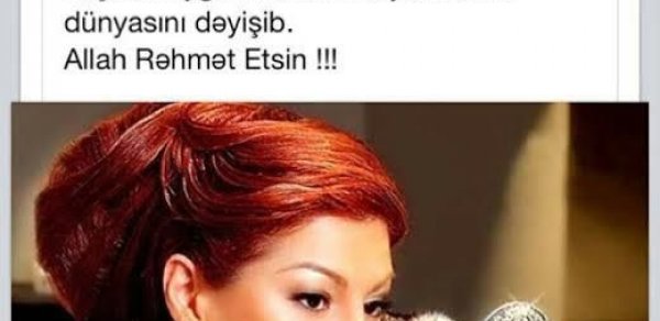 Aygün Kazımovanın ölüm xəbəri yayıldı - FOTO