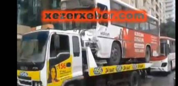 Bakıda daha bir avtobus qəzası - VİDEO