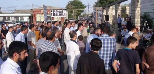 Nardaranda etiraz aksiyası keçirildi - FOTOLAR