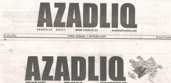 “Azadlıq” qəzeti fəaliyyətini dayandırdı