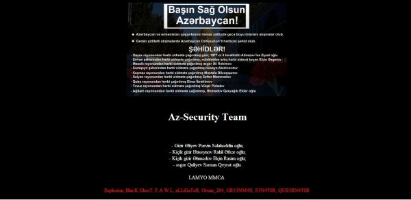 Hakerlərimiz 5 erməni saytını dağıtdı