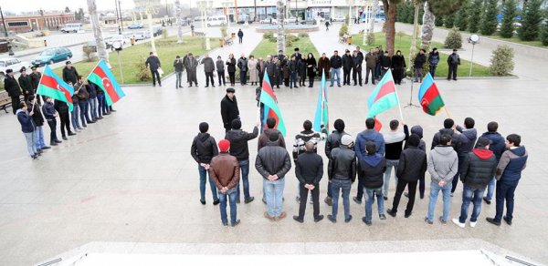 Gəncədə gənclərin həqiqi hərbi xidmətə yola salınması mərasimi keçirildi