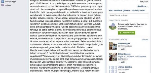 İŞİD-i dəstəkləyən azərbaycanlı şəhidlərimizi təhqir etdi - FOTOFAKT