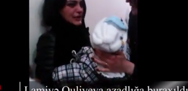 Lamiyənin azadlığa buraxılması anları - VİDEO