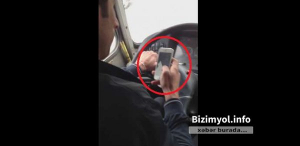 Bakıda avtobus sürücüsü insanların həyatı ilə oynayır - VİDEO