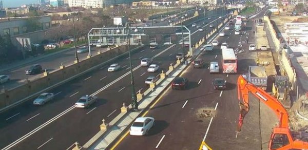 Heydər Əliyev prospekti köməkçi yol açıldı – FOTOLAR