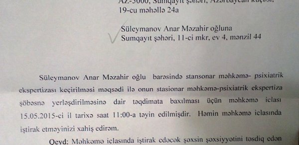 “Eldar Əzizov məni dəlixanaya saldırıb susdurmaq istəyir”