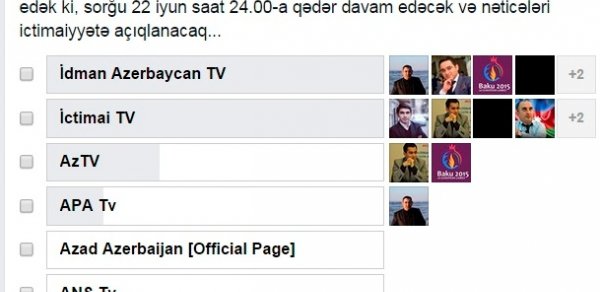 Avropa Oyunlarını ən yaxşı hansı telekanal işıqlandırır? - SORĞU 
