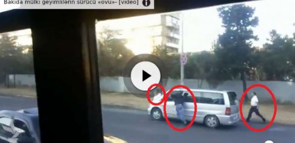Bakıda sürücü «ovu» - VİDEO