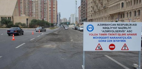 Bakının bu küçəsində hərəkət məhdudlaşdırılır