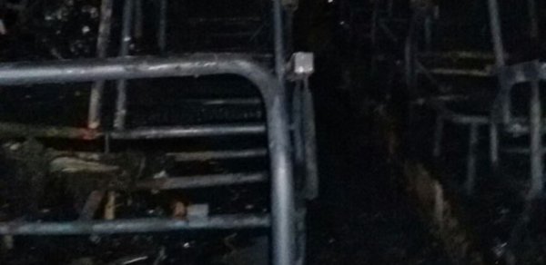 Zaqatalada sərnişin avtobusu yanıb -  FOTO 
