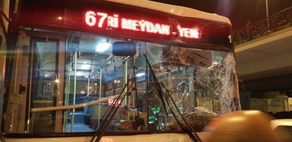 Bakıda daha bir avtobus qəzası: yaralılar var