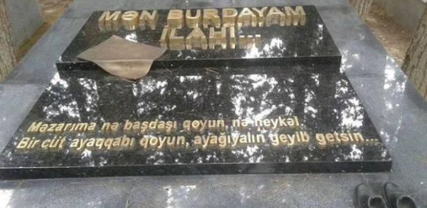 Vaqif Səmədoğlunun qeyri-adi məzarı - FOTO