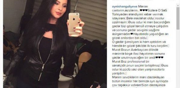 Aynişan “O səs Türkiyə”ni tərk etdi - FOTO + VİDEO