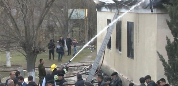 Azərbaycanda məktəb binası yandı –FOTOLAR 