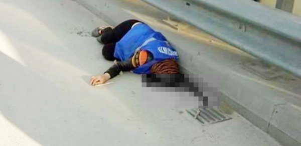 Bakıda yol süpürən qadını maşınla vurub, qaçdılar - FOTO