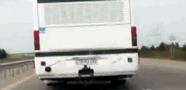 Magistralda 160 sürətlə "uçan" avtobus-VIDEO
