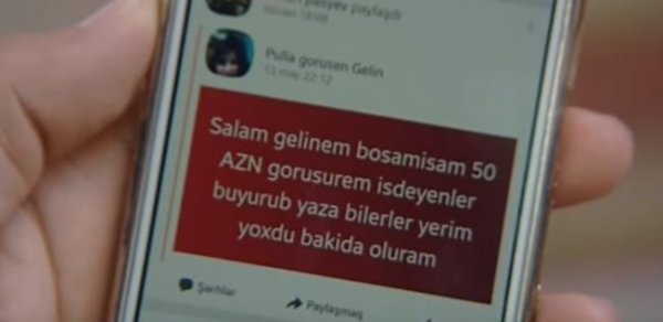 Azərbaycanda kişi arvadının şəklini “Odnoklassniki”də paylaşdı: Boşanmışam, 50 AZN-ə görüşürəm – Video