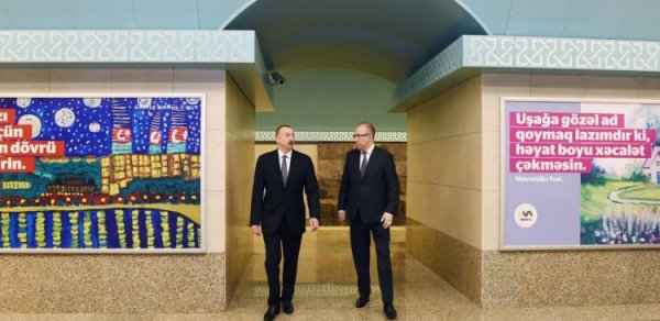 Prezident “Sahil” stansiyasının açılışında- FOTOLAR