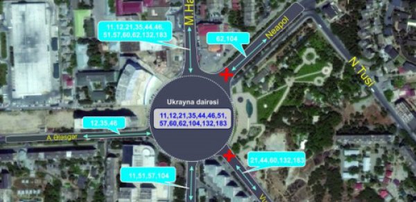 Bəzi marşrutlar üzrə avtobusların hərəkət sxemi dəyişdi
