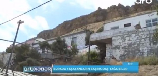 Bakının bu ərazisində yaşayanların başına daş yağa bilər - VİDEO