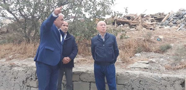 Kəmaləddin Heydərov sürüşmə zonasında - FOTOLAR