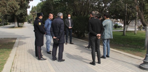 Gəncədə əhali COVİD-19 infeksiyası ilə bağlı maarifləndirilir - FOTOLAR