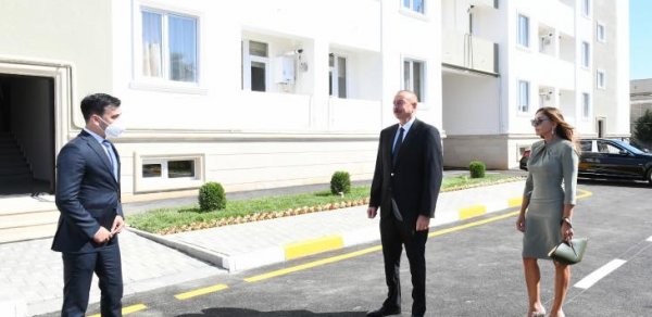 Prezidentlə xanımı yataqxananın açılışında iştirak etdi - FOTOLAR